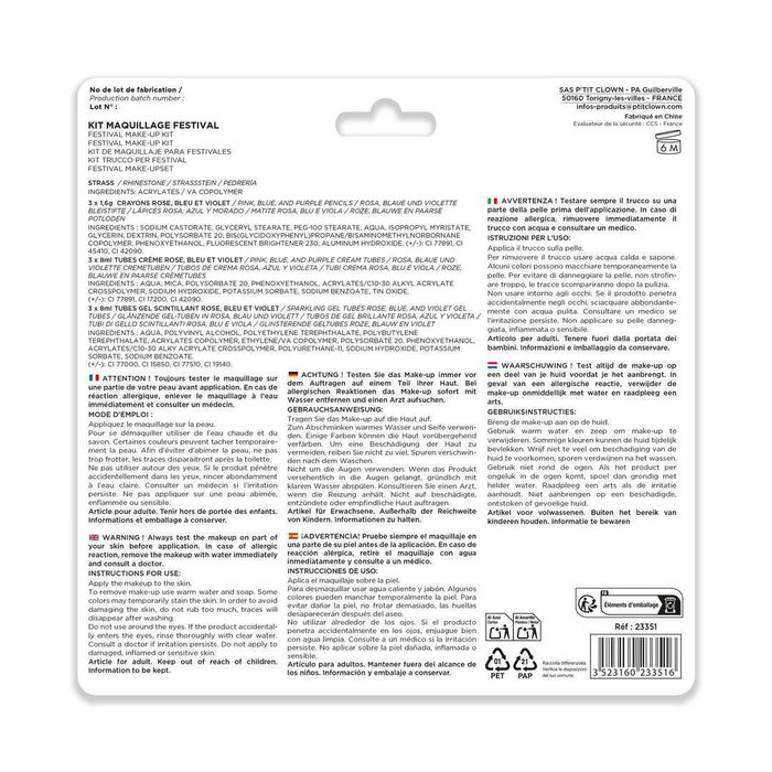 Ptit Clown Kit Maquillage – Festival – Paillettes & Couleurs