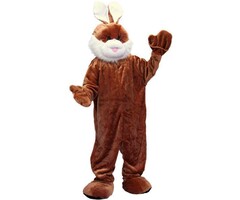 Partyline Kostuum Plush Bruin Konijn | Mascotte Kostuum