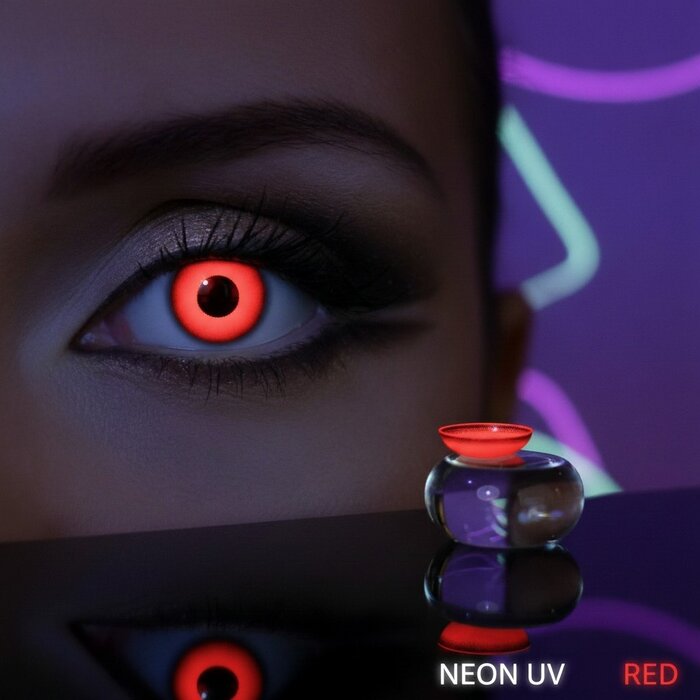 Zoelibat - Eyecatcher UV lentilles de couleur Rouge