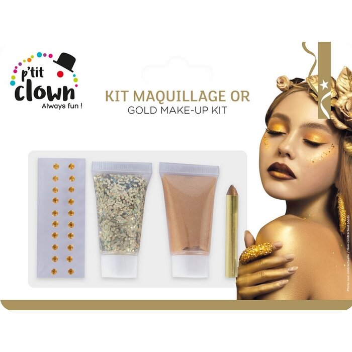 Ptit Clown Kit Maquillage Or – Glitter & Gems – Maquillage Festival