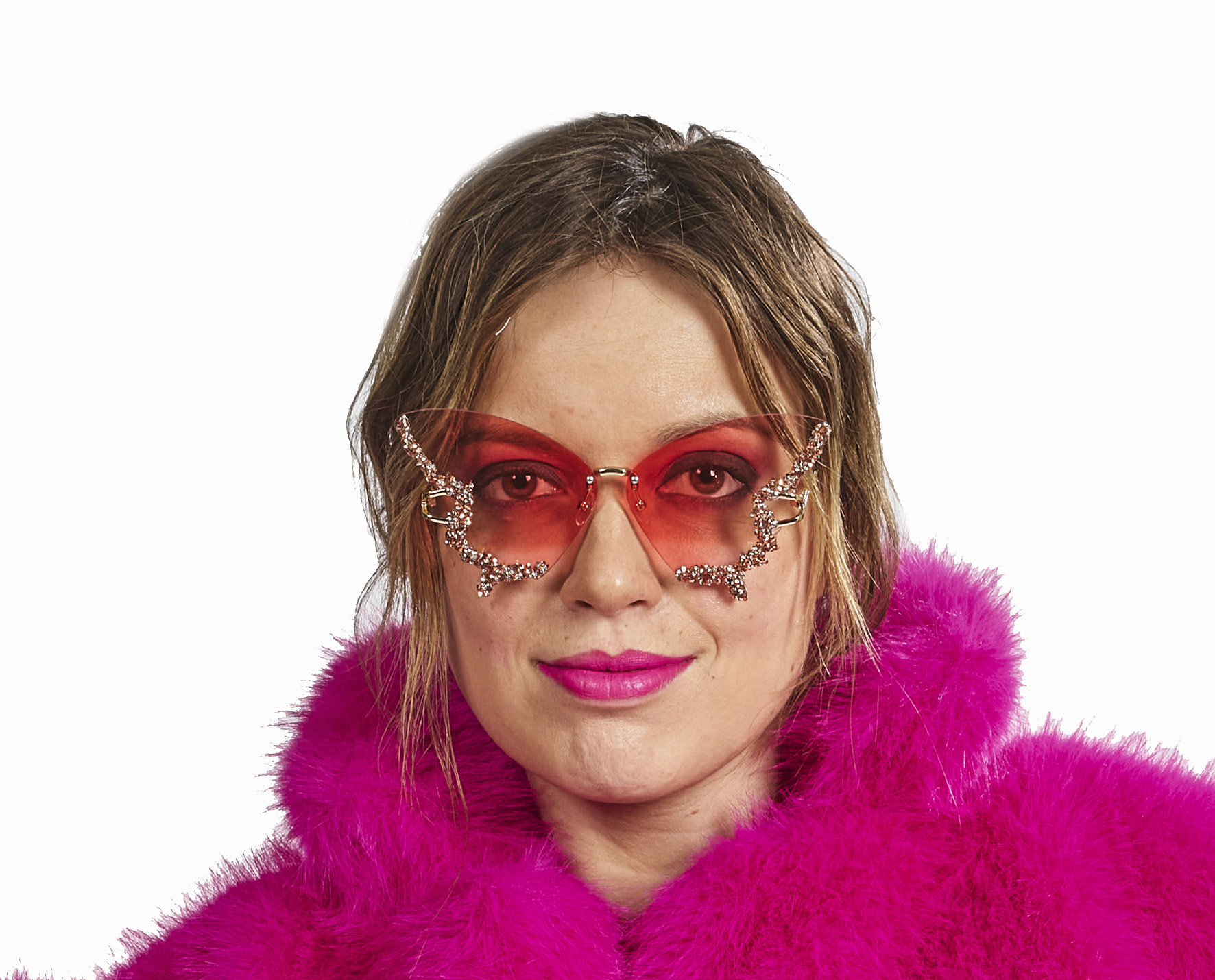 Partyline Butterfly Glasses – Pink– Fashion Accessory