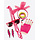 Set Accessoires Femme Néon Rose – Lunettes, Serre‑tête, Boucles, Collier & Gants – Festival - Copy