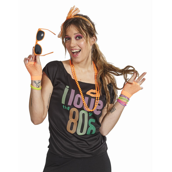 Partyline Neon Orange Women’s Accessory Set– Glasses, Headband, Earrings, Necklace & Gloves – Festival - Copy - Copy