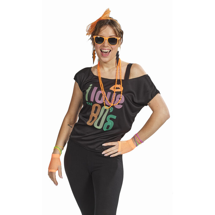 Partyline Set Accessoires Femme Néon Orange  – Lunettes, Serre‑tête, Boucles, Collier & Gants – Festival - Copy - Copy
