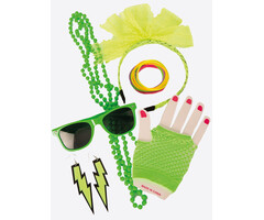 Partyline Neon Groene Accessoireset voor Dames