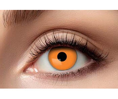 Zoelibat - Eyecatcher Oranje Halloween Kostuum Contactlenzen – Weeklenzen
