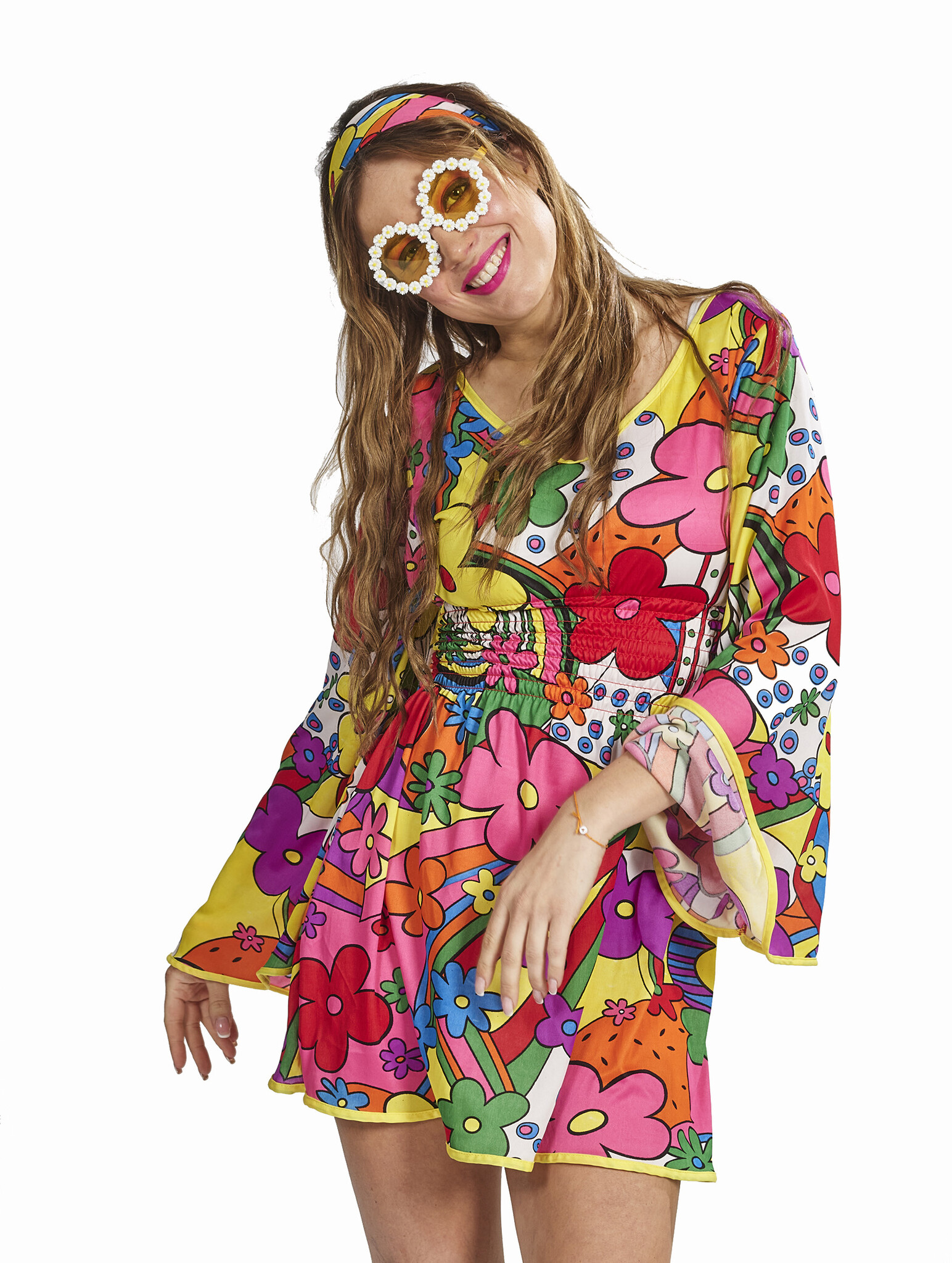 Partyline Hippie Flower Glasses – Round Frame – Festival & Costume Party
