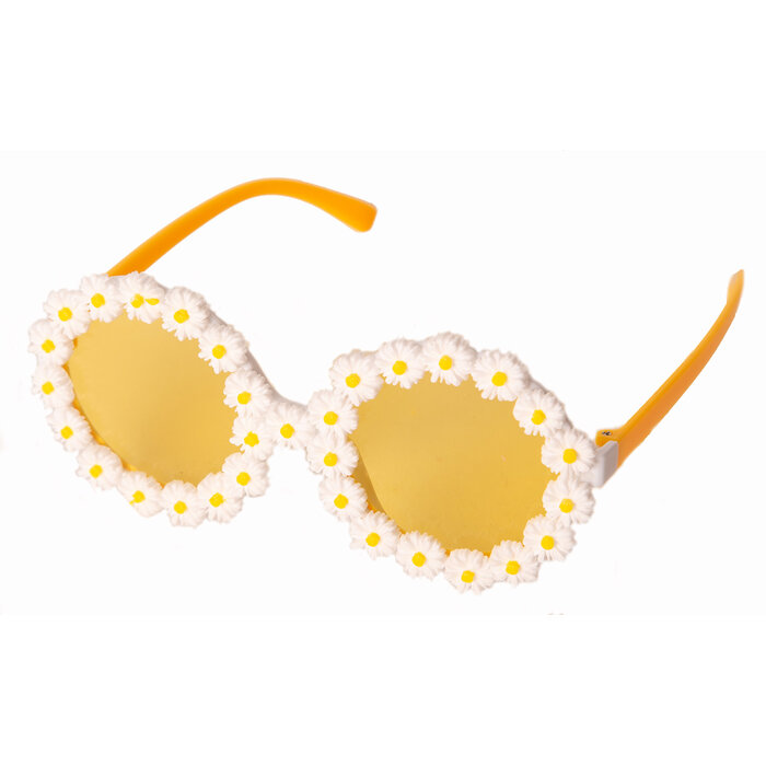 Partyline Hippie Flower Glasses – Round Frame – Festival & Costume Party