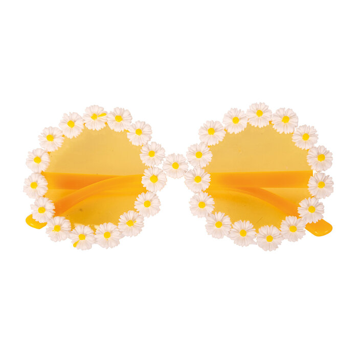 Partyline Hippie Flower Glasses – Round Frame – Festival & Costume Party