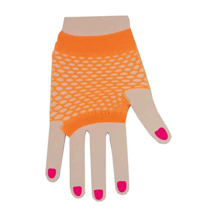 Partyline Neon Visnet Korte Handschoenen – Festival & Themafeest
