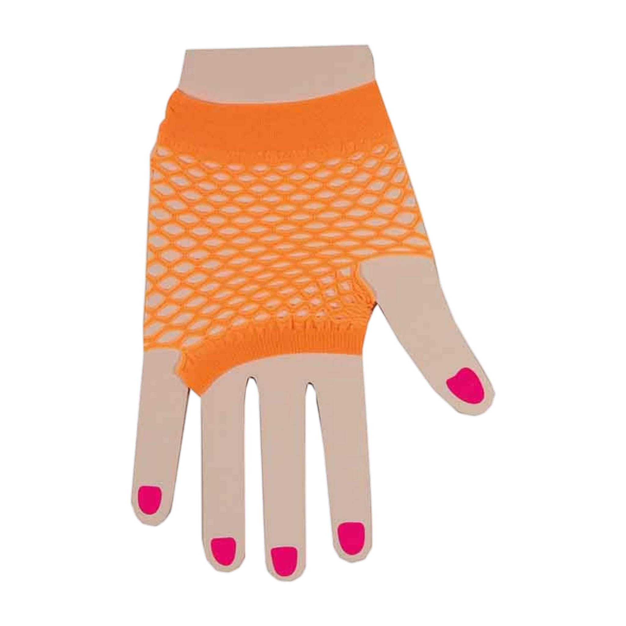 Partyline Neon Visnet Korte Handschoenen – Festival & Themafeest