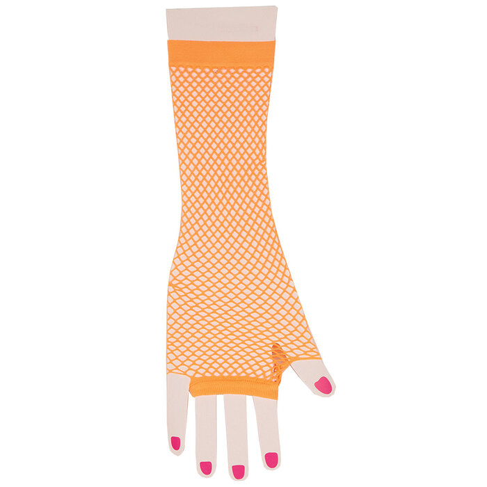 Partyline Neon Fishnet Long Gloves – Festival & Costume Party