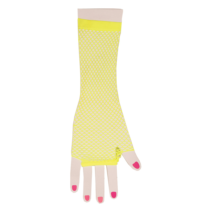 Partyline Neon Visnet Lange Handschoenen – Festival & Themafeest