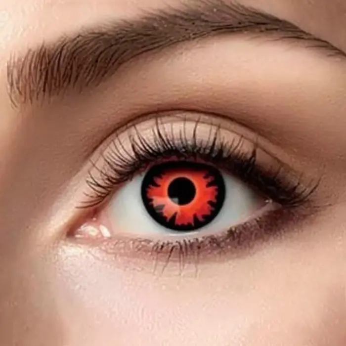Zoelibat - Eyecatcher Bella Halloween Contact Lenses – Vampire lenses - Black & Red – Weekly Lenses