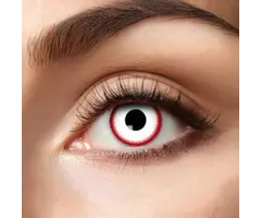 Zoelibat - Eyecatcher Saw Weekly Lenses White with Red Accents