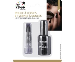 Ptit Clown Black Nail Polish and Lipstick Set