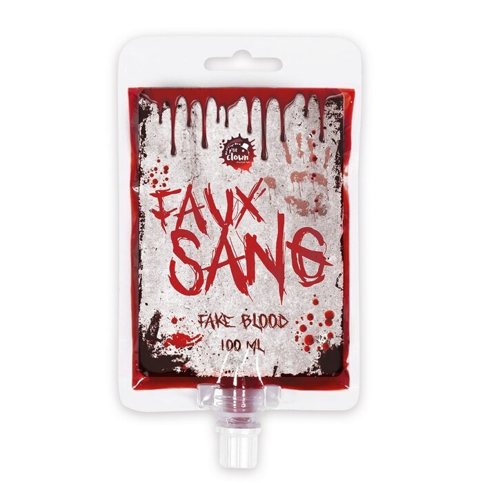 Ptit Clown Fake Blood Bag 100 ml – Poche de Sang Style Perfusion pour Halloween & SFX