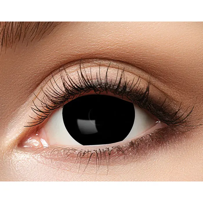 Boland Mini Sclera Eclipse 6‑maandslenzen – Wit & Zwart – Halloween Effectlenzen
