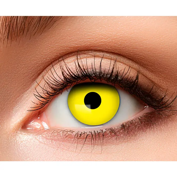Boland Lentilles Hebdomadaires Crow – Lentilles Jaunes Horreur pour Halloween & Cosplay