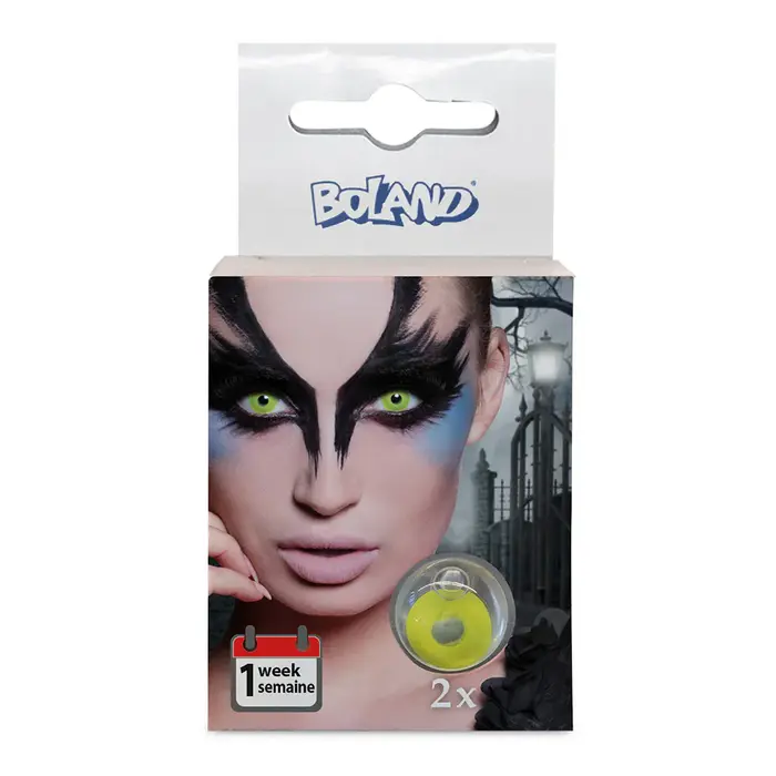 Boland Crow Weekly Contact Lenses – Yellow Horror Lenses for Halloween & Cosplay