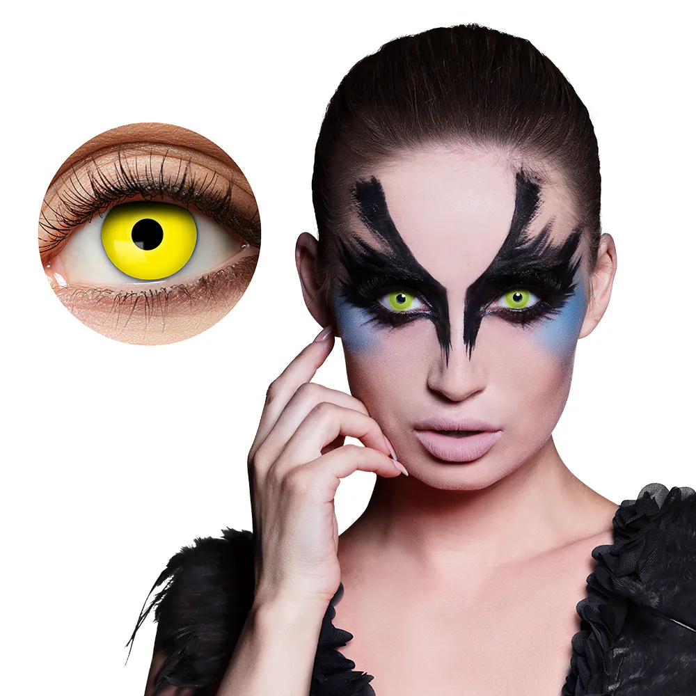 Boland Weeklenzen Kraai – Gele Horrorlenzen voor Halloween & Cosplay