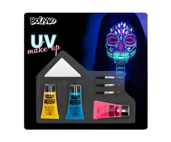 Boland Bright Skull UV Makeup Set – 3 Colors