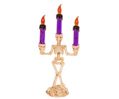 Partyline Halloween Skeleton Kandelaar 28 cm – 3 LED‑kaarsen