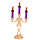 Halloween Skeleton Candleholder  28 cm– 3 LED Candles – Skull Decoration