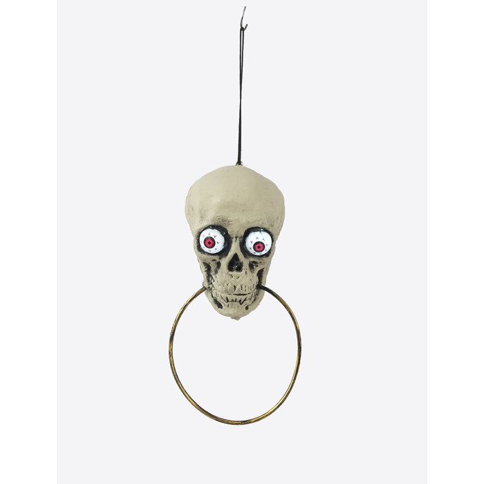 Partyline Halloween Deurklopper Skull 33 cm – Light & Sound – Doodshoofd Decoratie