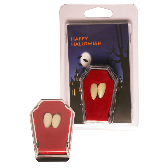 Partyline Dracula Hoektanden Vampier – Thermoplastic – Doodskist Verpakking