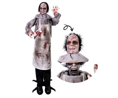 Ptit Clown Dubbelkoppige Animatronic Slager 180 cm
