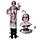 Double‑headed Animatronic Butcher 180 cm – Light & Sound – Halloween Prop