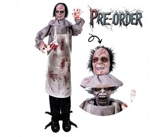 Ptit Clown Dubbelkoppige Animatronic Slager 180 cm