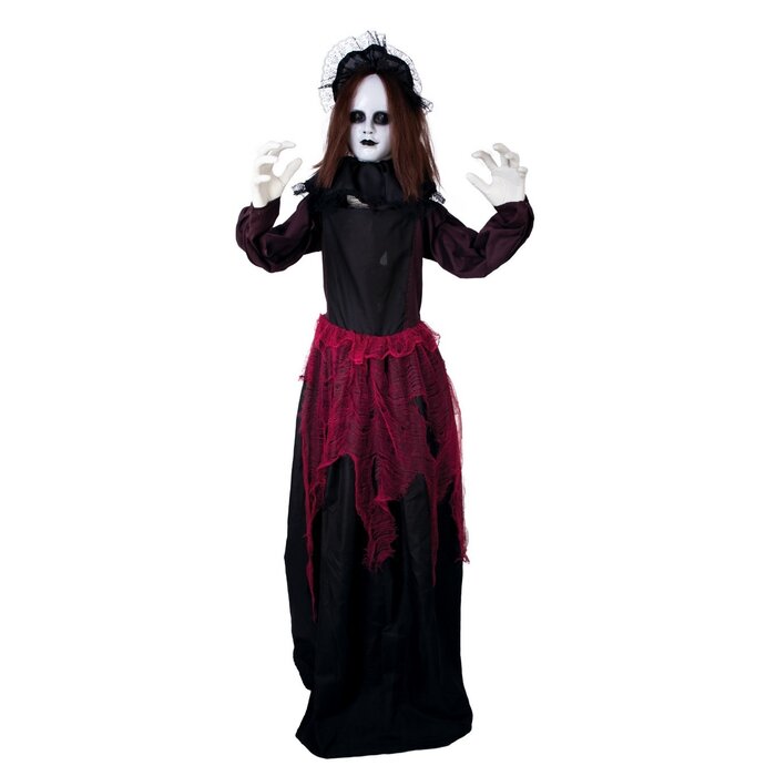 Ptit Clown Dubbelkoppige Animatronic Pop 180 cm – Licht & Geluid – Halloween Decor