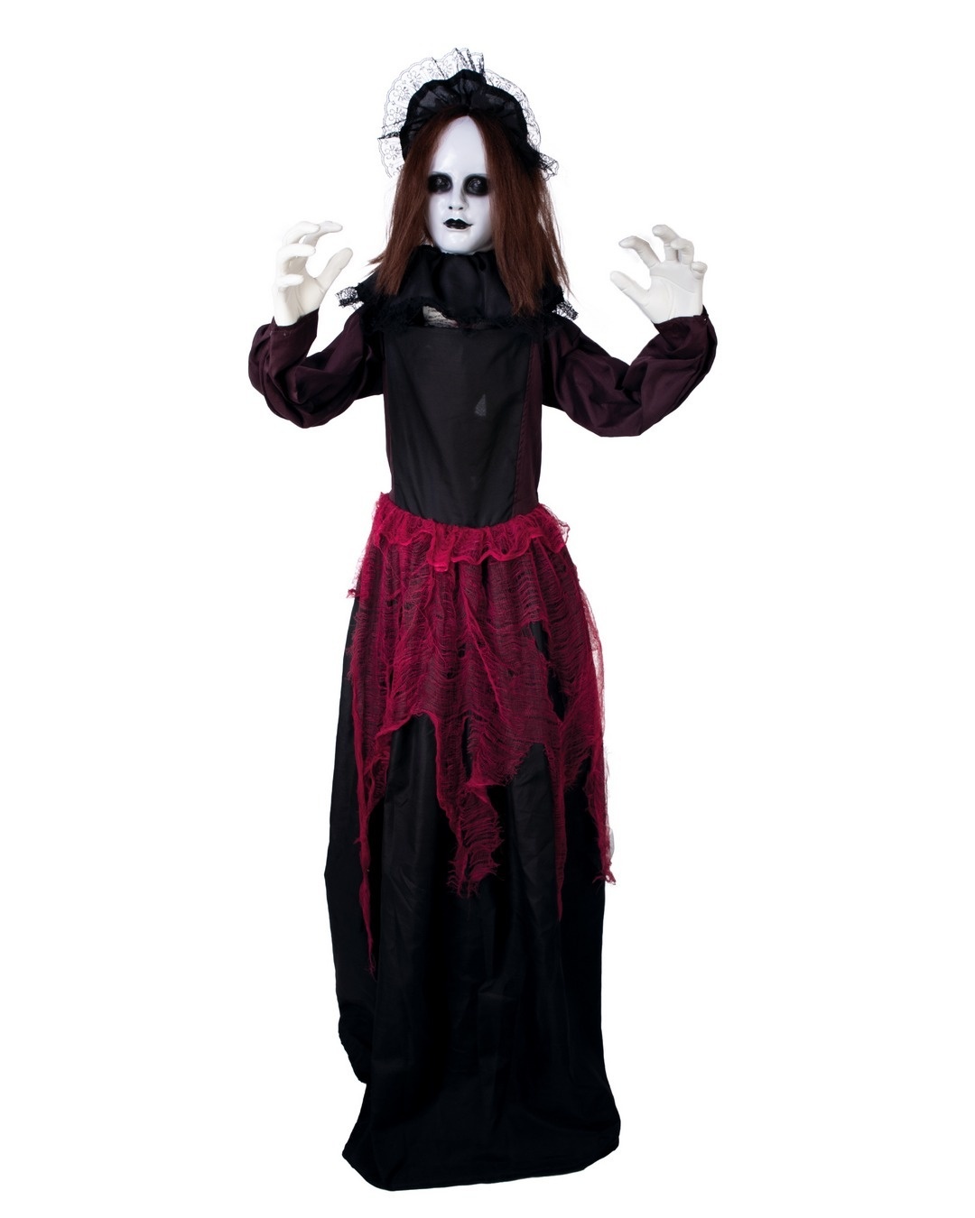 Ptit Clown Poupée Animatronique Double Tête 180 cm – Lumière & Son – Décor Halloween