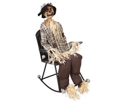 Ptit Clown Animatronic Vogelverschrikker op Schommelstoel 120 cm