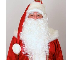 Partyline Pruik + baard Kerstman Luxe
