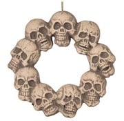 Partyline Skull wreath with light 48 cm | Halloween decoration