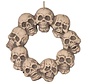 Skull wreath with light 48 cm | Halloween decoration