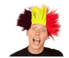 Partyline Wig Electric Shock Belgium