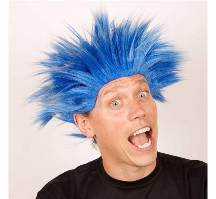 blue spiked hair