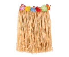 Partyline Raffia Skirt Natural + Flowers 40cm