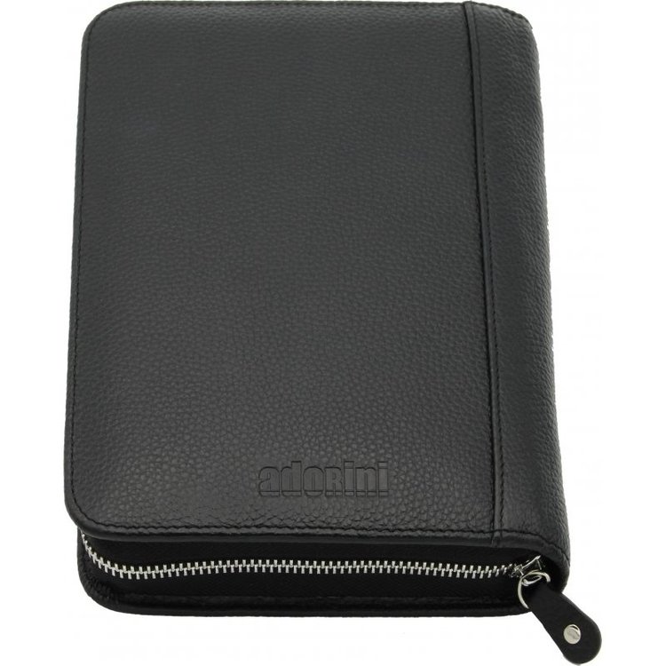 Adorini Zigarrentasche Leder Schwarz für 5–7 Zigarren mit Zusatzfächern