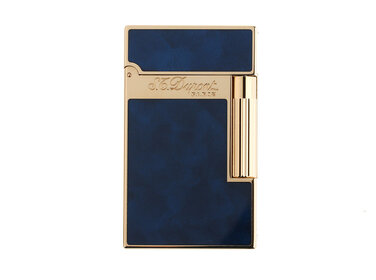 S.T. Dupont Linie 2 Feuerzeug Chinalack Blau Gelbgold