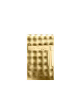 S.T. Dupont Ligne 2 Feuerzeug Diamantmuster Gelbgold 016284