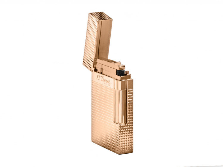 S.T. Dupont Ligne 2 Diamond Head Feuerzeug Roségold 016424