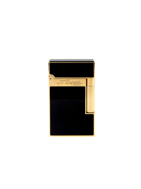 S.T. Dupont Feuerzeug Linie 2 Chinalak schwarz Gelbgold