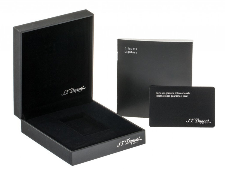 S.T. Dupont Feuerzeug Linie 2 Chinalak schwarz Gelbgold