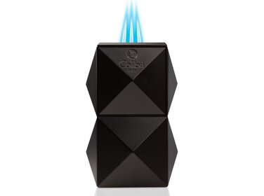 Colibri  Tischfeuerzeug Quasar Schwarz mit 3-fach Jet