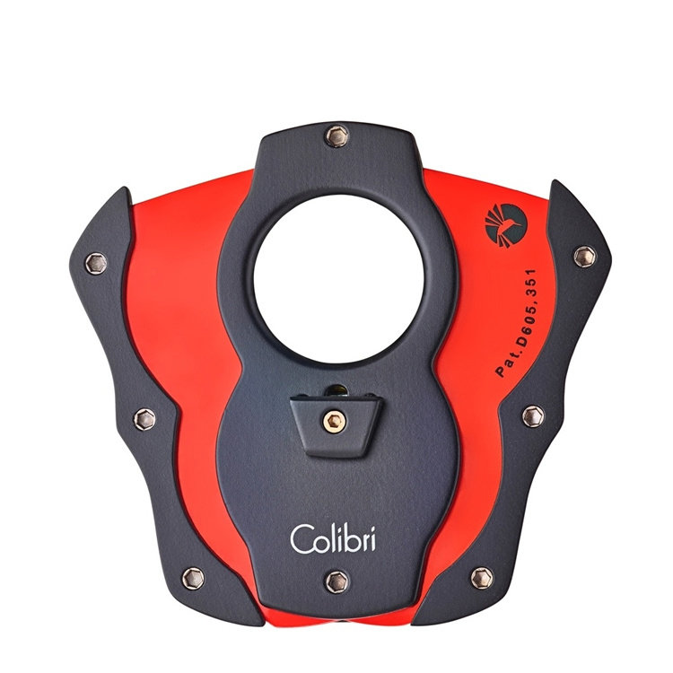 Colibri  Cut schwarz-rot Zigarrenschneider mit silikonbeschichteten Klingen